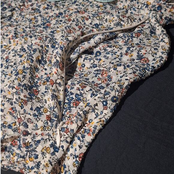 Madewell Shirt Women's 18 Lightweight Flutter Sleeve Floral Cottagecore Prairie - Picture 6 of 9